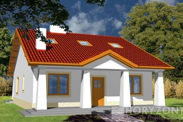  Projekt domu CUBA A bez garażu (WRD1096) - projekt domu parterowego z poddaszem - Zdjęcie 2