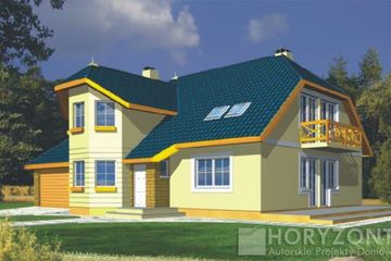  Projekt domu FALA B (WRD1111) - projekt domu parterowego z poddaszem - Zdjęcie 1