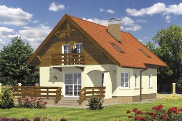  Projekt domu AR 116 (KRL1001) - projekt domu parterowego z poddaszem - Zdjęcie 2