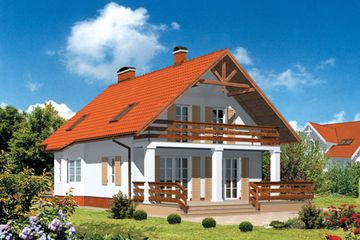  Projekt domu AR 129 (KRL1007) - projekt domu parterowego z poddaszem - Zdjęcie 2