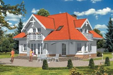  Projekt domu AR 130 (KRL1008) - projekt domu parterowego z poddaszem - Zdjęcie 2