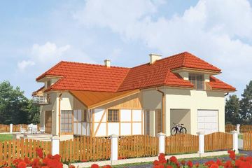  Projekt domu KONESER (KSA1276) - projekt domu parterowego z poddaszem - Zdjęcie 1