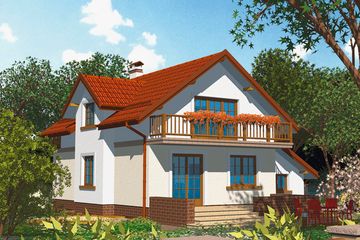  Projekt domu APS 110 (LUA1146) - projekt domu parterowego z poddaszem - Zdjęcie 2