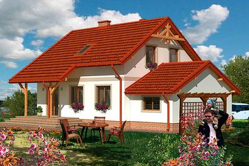  Projekt domu LONIGO (KRH1087) - projekt domu parterowego z poddaszem - Zdjęcie 2