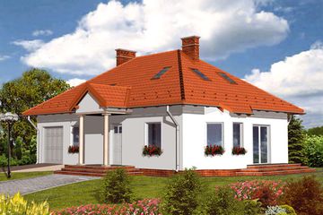  Projekt domu Pianella (KRH1089) - projekt domu parterowego z poddaszem - Zdjęcie 1