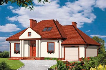  Projekt domu Bibione (KRH1098) - projekt domu parterowego z poddaszem - Zdjęcie 1