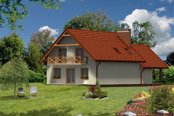  Projekt domu Irsina (KRH1100) - projekt domu parterowego z poddaszem - Zdjęcie 2