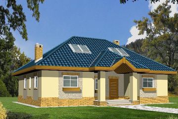  Projekt domu MAJA (WRD1113) - projekt domu parterowego z poddaszem - Zdjęcie 1