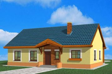  Projekt domu ZOSIA wersja z garażem (WRD1117) - projekt domu parterowego - Zdjęcie 1