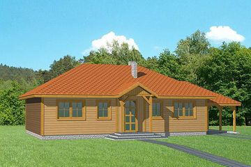  Projekt domu Domek Kaszubski 01 (SLF1002) - projekt domu parterowego - Zdjęcie 1