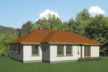  Projekt domu Domek Sosnowy z wiatą (SLF1006) - projekt domu parterowego - Zdjęcie 2