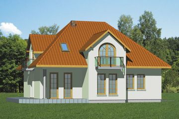  Projekt domu Domek Bukowy (SLF1014) - projekt domu parterowego z poddaszem - Zdjęcie 2