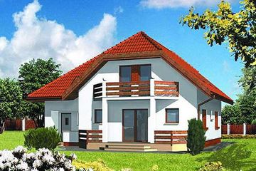  Projekt domu B-47 (KRA1051) - projekt domu parterowego z poddaszem - Zdjęcie 1