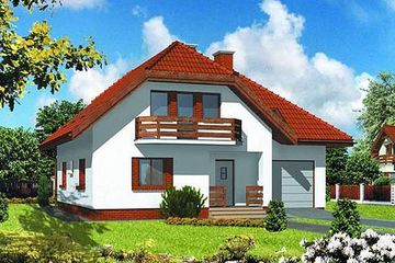  Projekt domu B-47 (KRA1051) - projekt domu parterowego z poddaszem - Zdjęcie 2