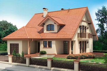  Projekt domu BOLEK (BSB1008) - projekt domu parterowego z poddaszem - Zdjęcie 1