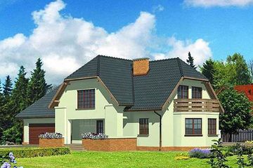  Projekt domu BM 19 (KRA1056) - projekt domu parterowego z poddaszem - Zdjęcie 1