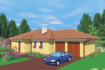  Projekt domu Maj (SLB1132) - projekt domu parterowego - Zdjęcie 1