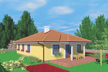  Projekt domu Maj (SLB1132) - projekt domu parterowego - Zdjęcie 2