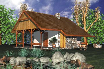  Projekt domu letniskowego BR 130 (KRG1079) - projekt domu letniskowego parterowego - Zdjęcie 1