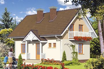  Projekt domu AR 133 (KRL1011) - projekt domu parterowego z poddaszem - Zdjęcie 1