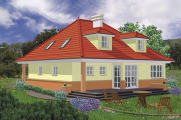  Projekt domu arch'IRYS (WRK1001) - projekt domu parterowego z poddaszem - Zdjęcie 2