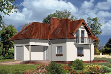  Projekt domu VIOLA (KRH1119) - projekt domu parterowego z poddaszem - Zdjęcie 1