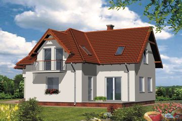  Projekt domu VIOLA (KRH1119) - projekt domu parterowego z poddaszem - Zdjęcie 2