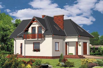  Projekt domu VOLPIANO (KRH1120) - projekt domu parterowego z poddaszem - Zdjęcie 1