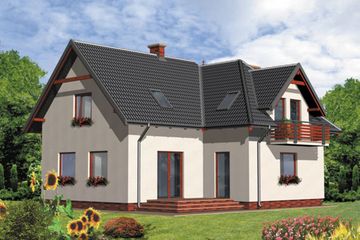  Projekt domu VOLPIANO (KRH1120) - projekt domu parterowego z poddaszem - Zdjęcie 2