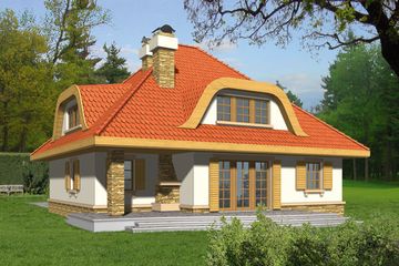  Projekt domu SZAFIR II (WRN1010) - projekt domu parterowego z poddaszem - Zdjęcie 1