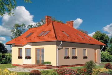  Projekt domu Serina (KRH1135) - projekt domu parterowego z poddaszem - Zdjęcie 1