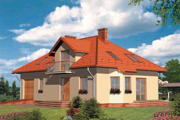 Projekt domu Serina (KRH1135) - projekt domu parterowego z poddaszem - Zdjęcie 2
