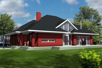  Projekt domu CASABLANCA 2 (WAG1001) - projekt domu parterowego z poddaszem - Zdjęcie 1