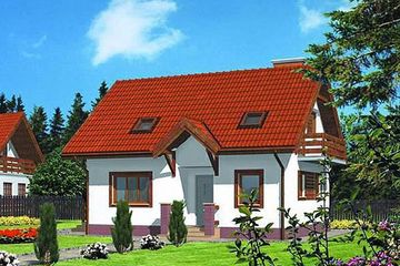  Projekt domu B-45 (KRA1079) - projekt domu parterowego z poddaszem - Zdjęcie 1