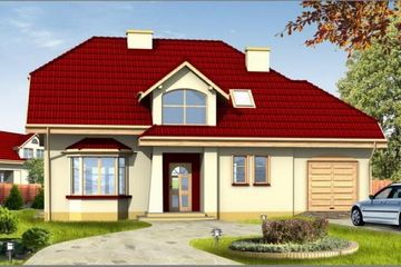  Projekt domu Pogodny (WAH1016) - projekt domu parterowego z poddaszem - Zdjęcie 1