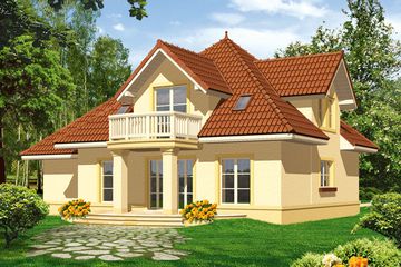  Projekt domu MORENA (WRW1002) - projekt domu parterowego z poddaszem - Zdjęcie 1