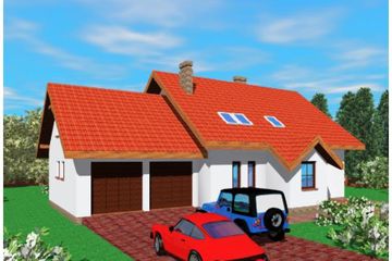  Projekt domu Pod (SLB1002) - projekt domu parterowego z poddaszem - Zdjęcie 1