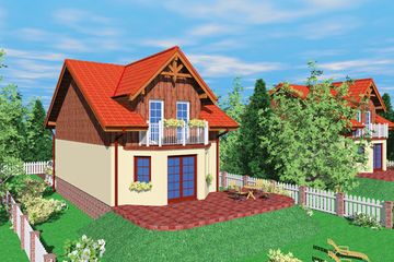  Projekt domu Tod (SLB1136) - projekt domu parterowego z poddaszem - Zdjęcie 1