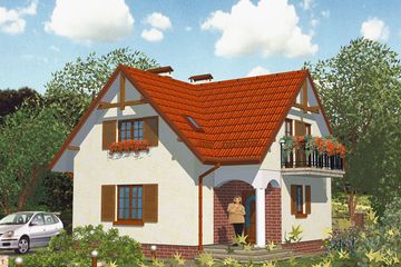  Projekt domu APS 139 (LUA1160) - projekt domu parterowego z poddaszem - Zdjęcie 1