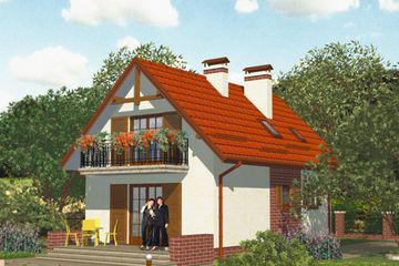  Projekt domu APS 139 (LUA1160) - projekt domu parterowego z poddaszem - Zdjęcie 2