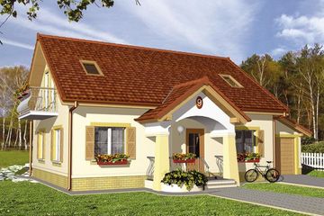  Projekt domu Lubczyk z garażem (WRX1002) - projekt domu parterowego z poddaszem - Zdjęcie 1