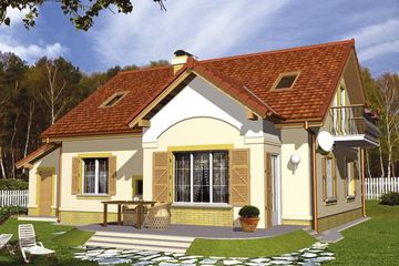  Projekt domu Lubczyk z garażem (WRX1002) - projekt domu parterowego z poddaszem - Zdjęcie 2