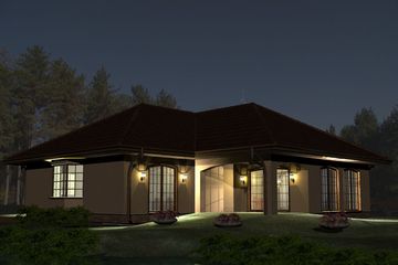  Projekt domu Cis 95 w II (WRO1003) - projekt domu parterowego - Zdjęcie 2