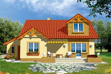  Projekt domu Storczyk z garażem (WRX1008) - projekt domu parterowego z poddaszem - Zdjęcie 2