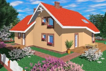  Projekt domu Dud (SLB1011) - projekt domu parterowego z poddaszem - Zdjęcie 2