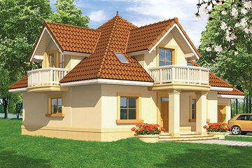  Projekt domu MORENA 2 (WRW1004) - projekt domu parterowego z poddaszem - Zdjęcie 1