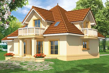  Projekt domu MORENA 2 (WRW1004) - projekt domu parterowego z poddaszem - Zdjęcie 2