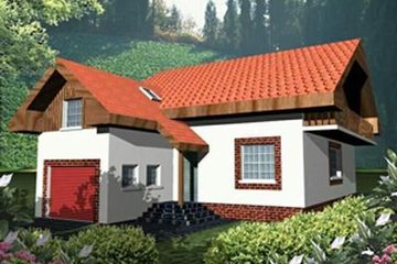  Projekt domu FUR (SLB1017) - projekt domu parterowego z poddaszem - Zdjęcie 1