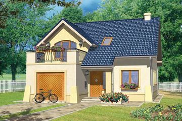  Projekt domu Jaskółka (WRX1012) - projekt domu parterowego z poddaszem - Zdjęcie 1
