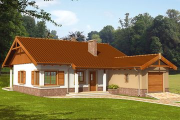  Projekt domu Aneta z garażem (WRX1013) - projekt domu parterowego - Zdjęcie 1